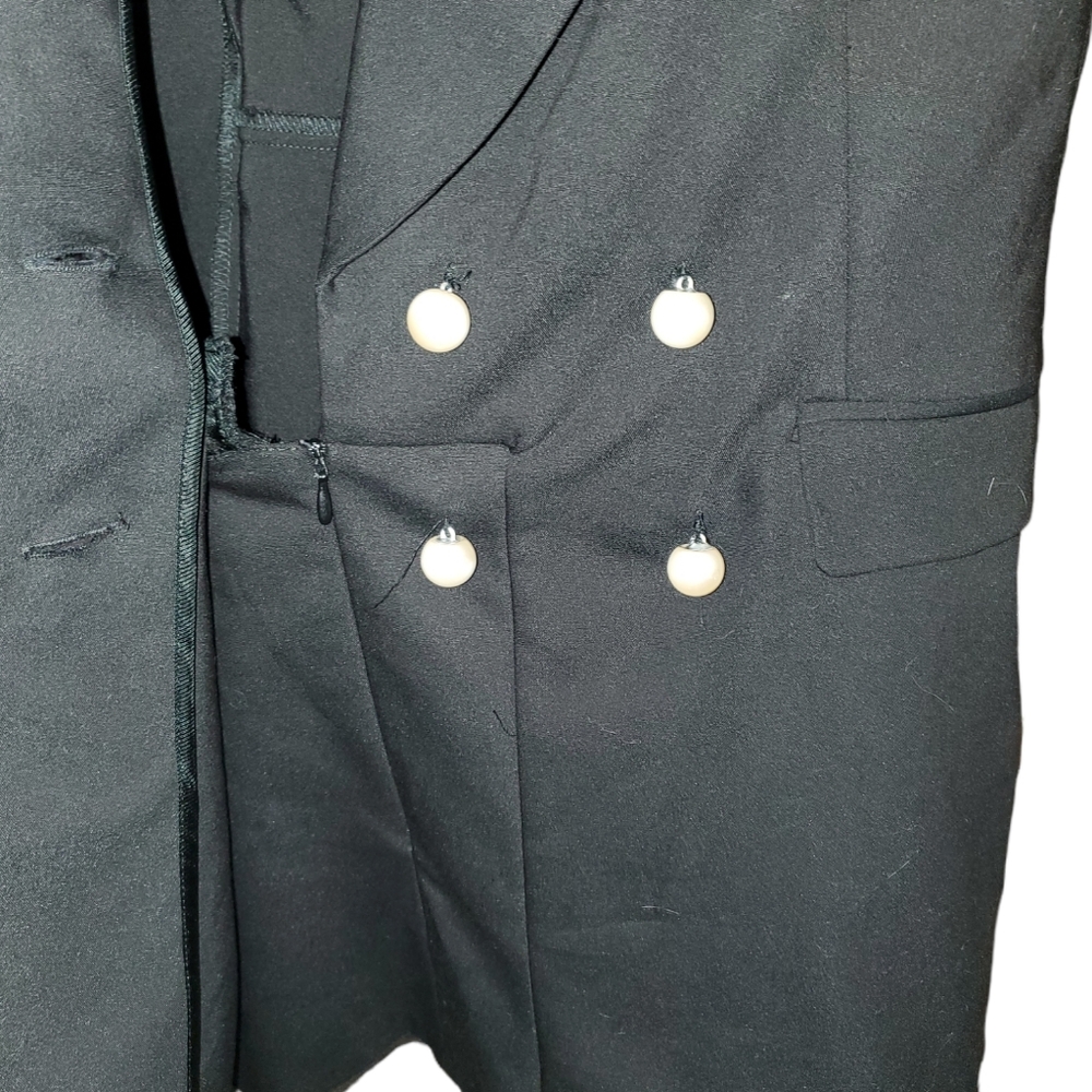 Zara Basic Collection Black Double-Breasted Jumps… - image 4